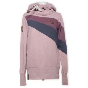 Naketano Buckle Brave New World Madame Unscheduled Pink Pullover Sweatshirt L